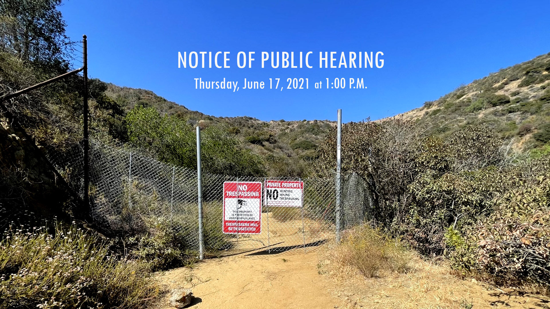 notice of public hearing re: ridgeline protection ordinance